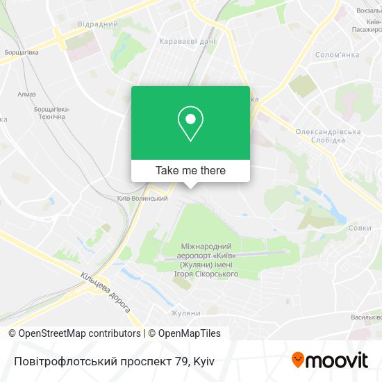 Карта Повітрофлотський проспект 79