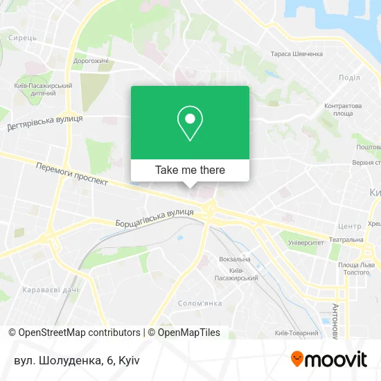 Карта вул. Шолуденка, 6