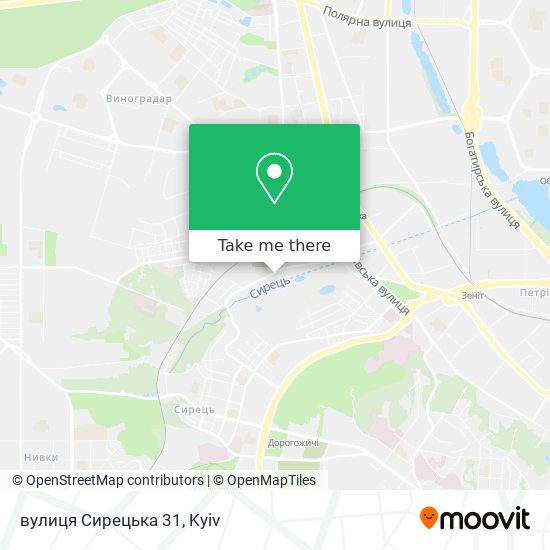 вулиця Сирецька 31 map