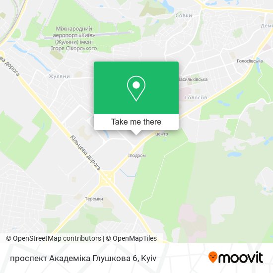 проспект Академіка Глушкова 6 map