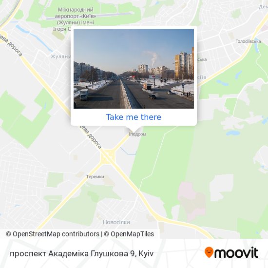 проспект Академіка Глушкова 9 map