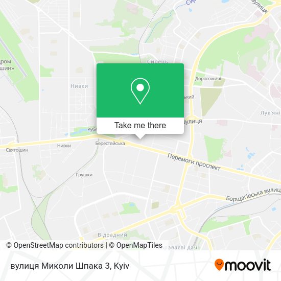 Карта вулиця Миколи Шпака 3
