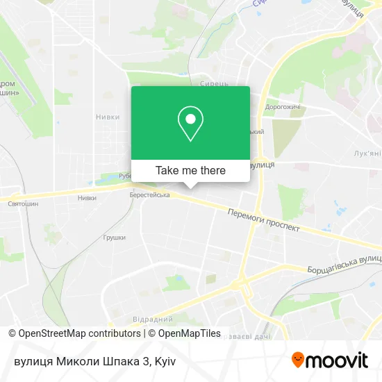 Карта вулиця Миколи Шпака 3