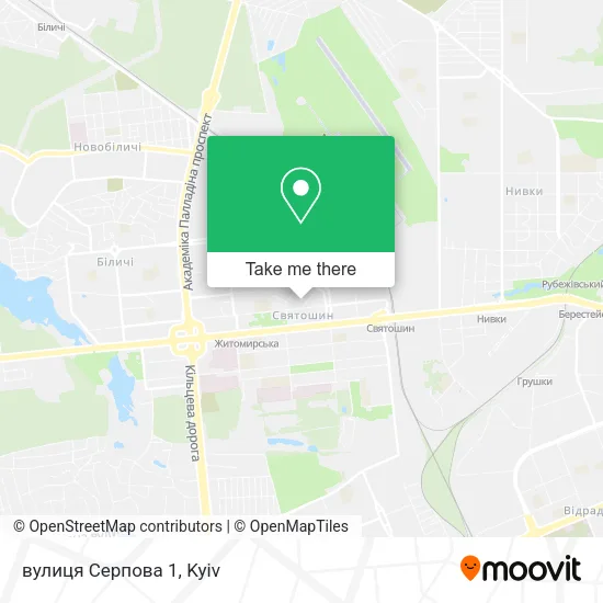 Карта вулиця Серпова 1
