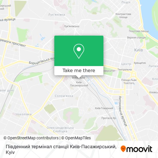 Південний термінал станції Київ-Пасажирський map