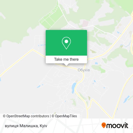 Карта вулиця Малишка