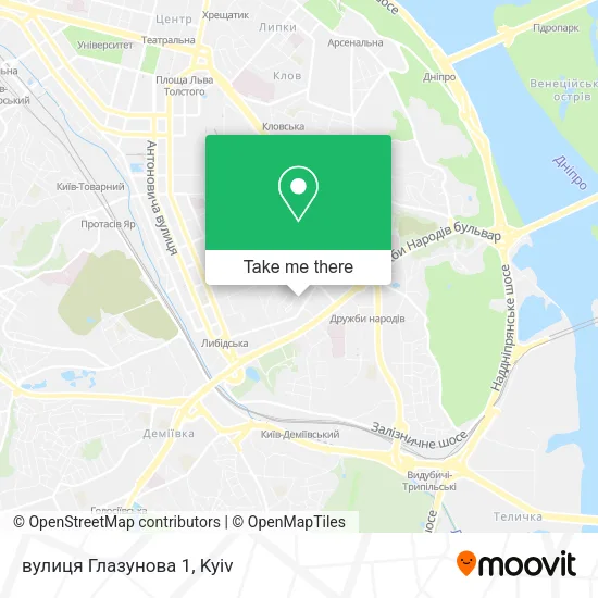 Карта вулиця Глазунова 1