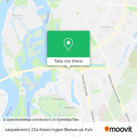 закревского  22a Киностудия Фильм.ua map