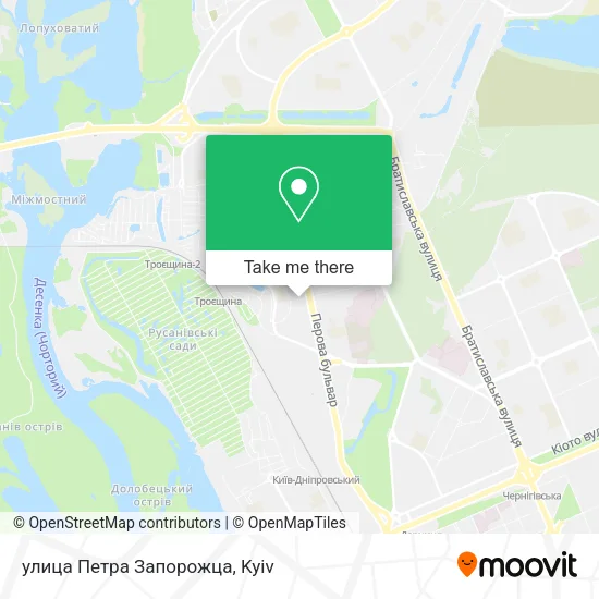 Карта улица Петра Запорожца