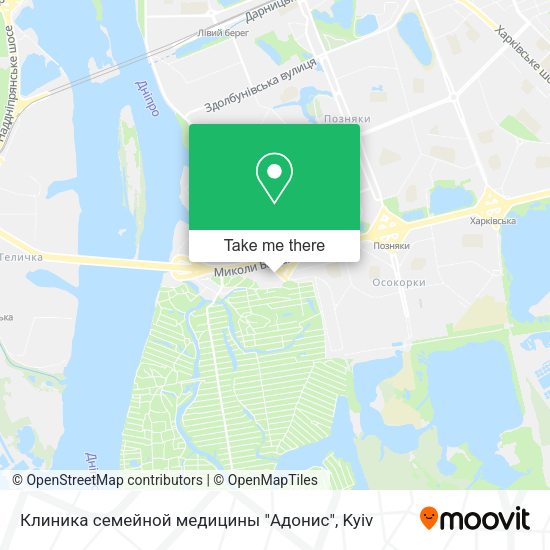 Карта Клиника семейной медицины "Адонис"