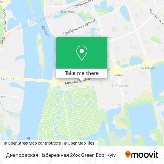 Карта Днепровская Набережная 26ж Green Eco