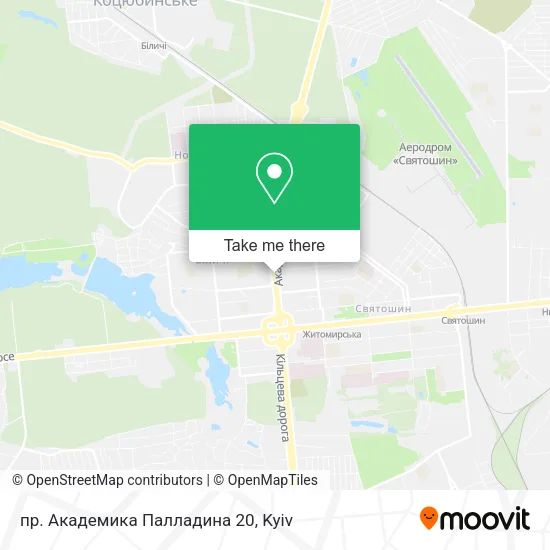 Карта пр. Академика Палладина 20