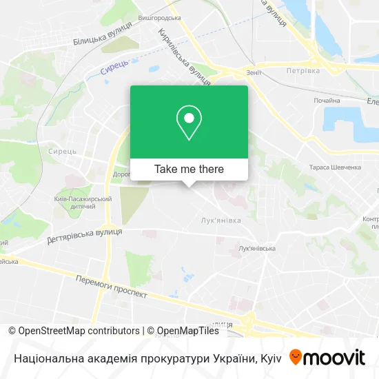 Карта Національна академія прокуратури України