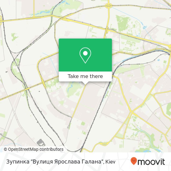 Зупинка “Вулиця Ярослава Галана“ map