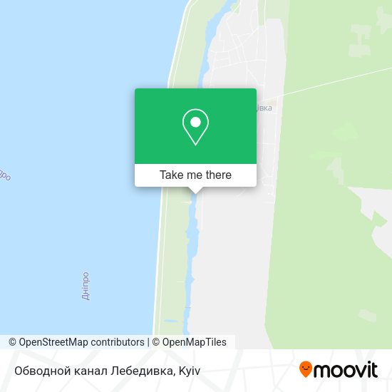 Обводной канал Лебедивка map