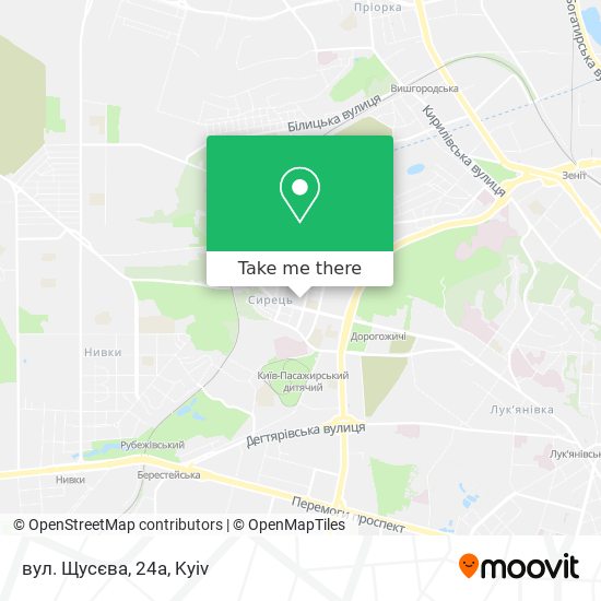 вул. Щусєва, 24а map