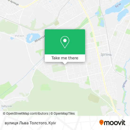 Карта вулиця Льва Толстого
