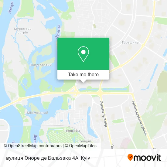 Карта вулиця Оноре де Бальзака 4А