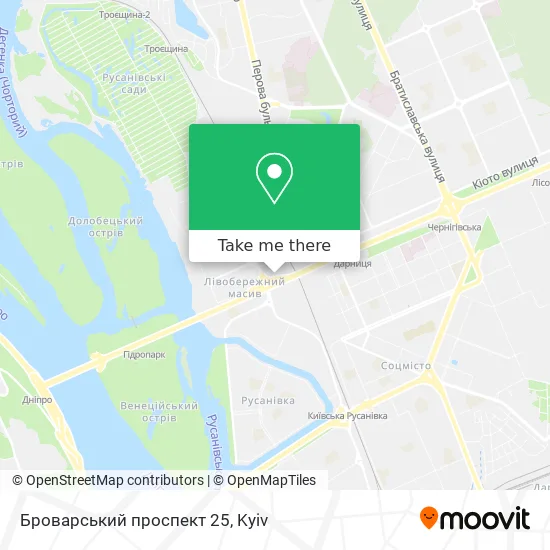Броварський проспект 25 map