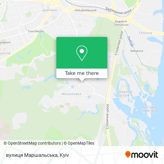 Карта вулиця Маршальська
