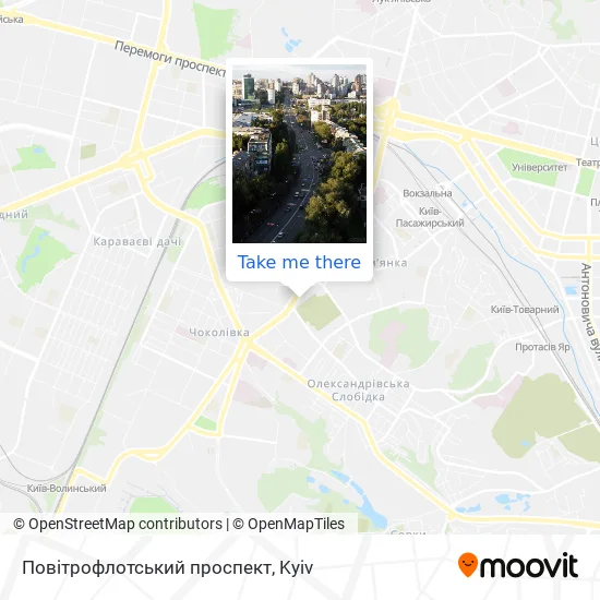 Повітрофлотський проспект map