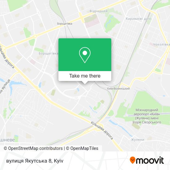 Карта вулиця Якутська 8
