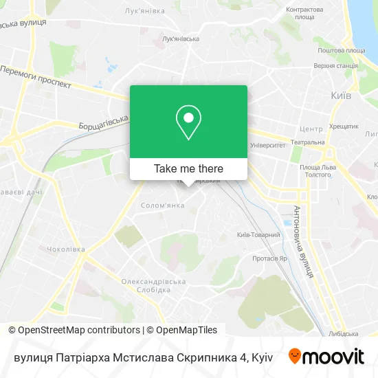 Карта вулиця Патріарха Мстислава Скрипника 4