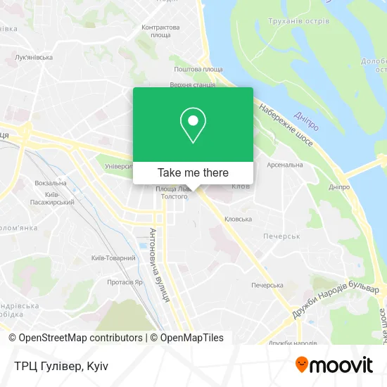 Карта ТРЦ Гулівер