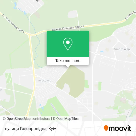 Карта вулиця Газопровідна