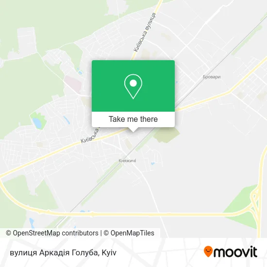 Карта вулиця Аркадія Голуба