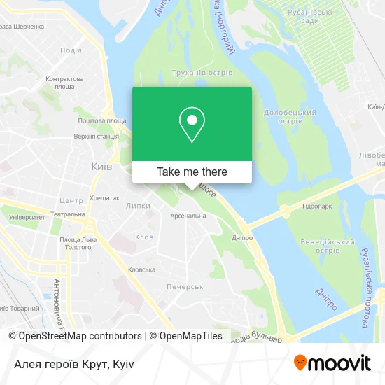 Карта Алея  героїв Крут