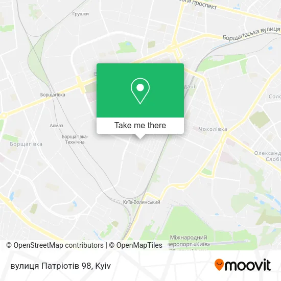 Карта вулиця Патріотів 98