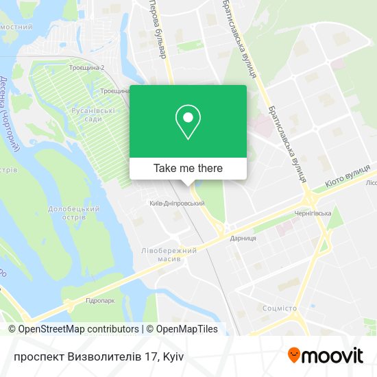 Карта проспект Визволителів 17