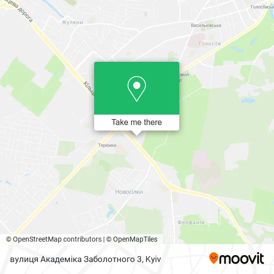 Карта вулиця Академіка Заболотного 3