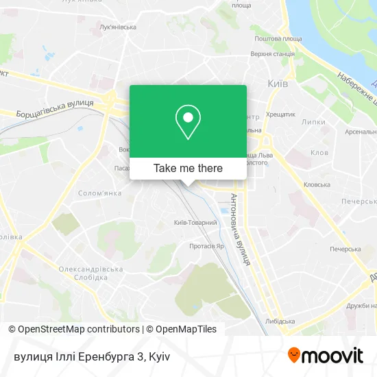 Карта вулиця Іллі Еренбурга 3