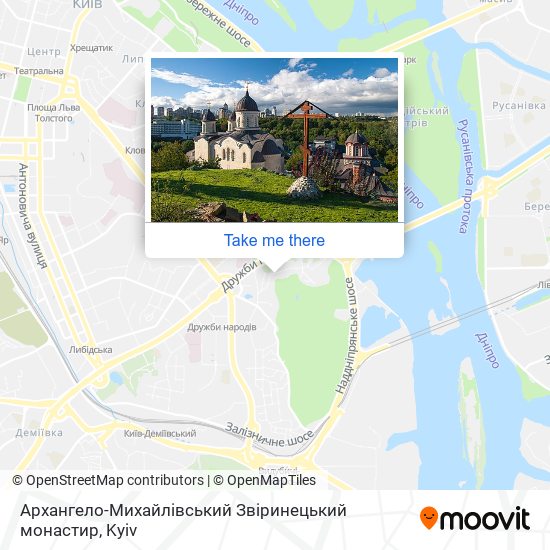 Архангело-Михайлівський Звіринецький монастир map