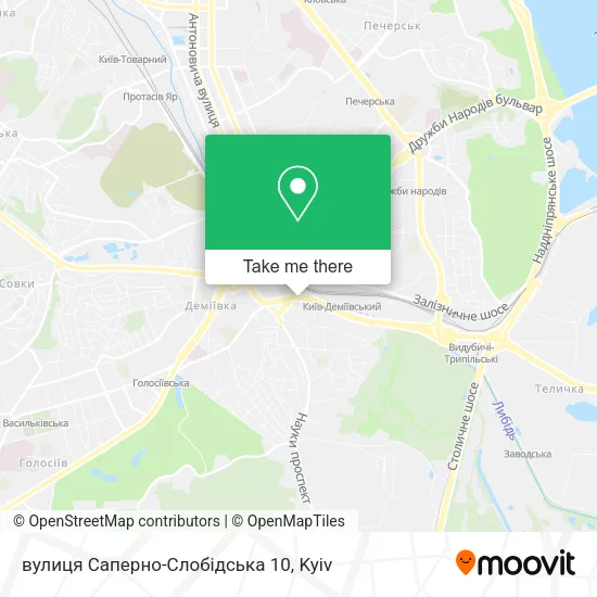вулиця Саперно-Слобідська 10 map