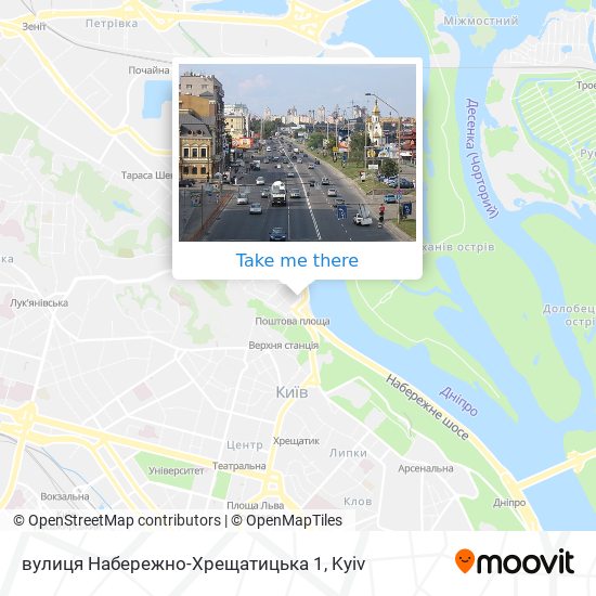 вулиця Набережно-Хрещатицька 1 map