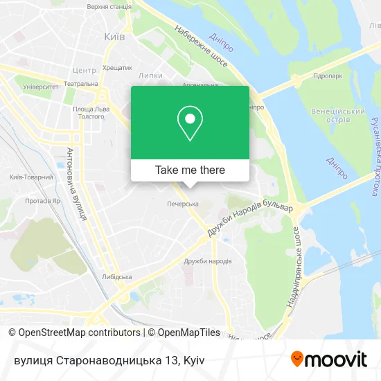 Карта вулиця Старонаводницька 13