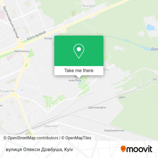 Карта вулиця Олекси Довбуша