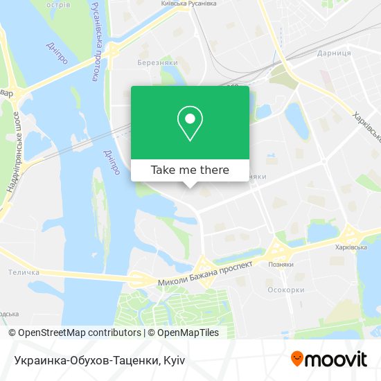 Украинка-Обухов-Таценки map