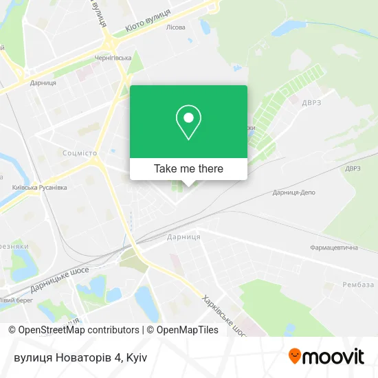 Карта вулиця Новаторів 4