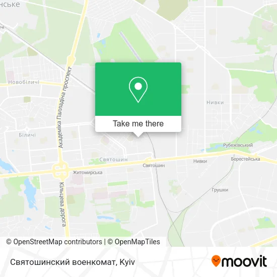 Карта Святошинский военкомат