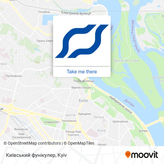 Карта Київський фунікулер