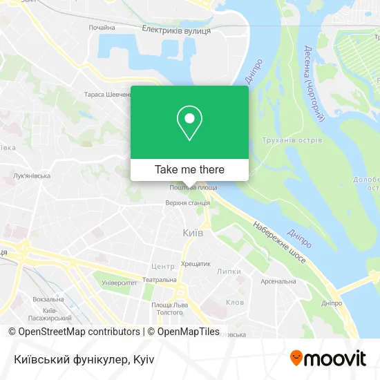 Карта Київський фунікулер