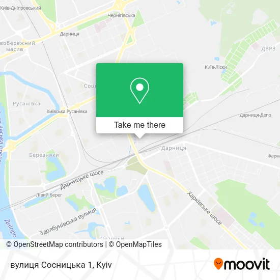 Карта вулиця Сосницька 1
