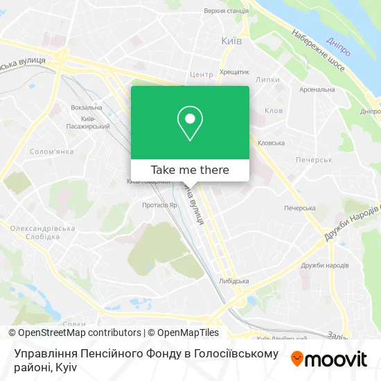 Управління Пенсійного Фонду в Голосіївському районі map