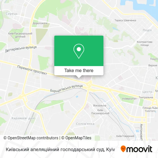 Карта Київський апеляційний господарський суд