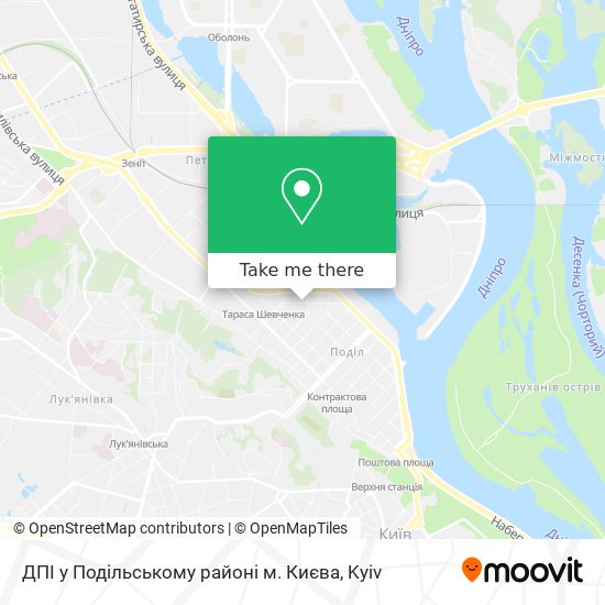 ДПІ у Подільському районі м. Києва map