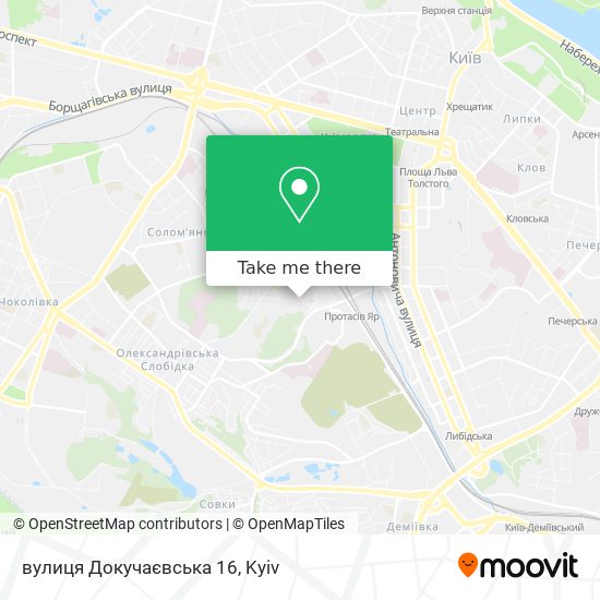 вулиця Докучаєвська 16 map